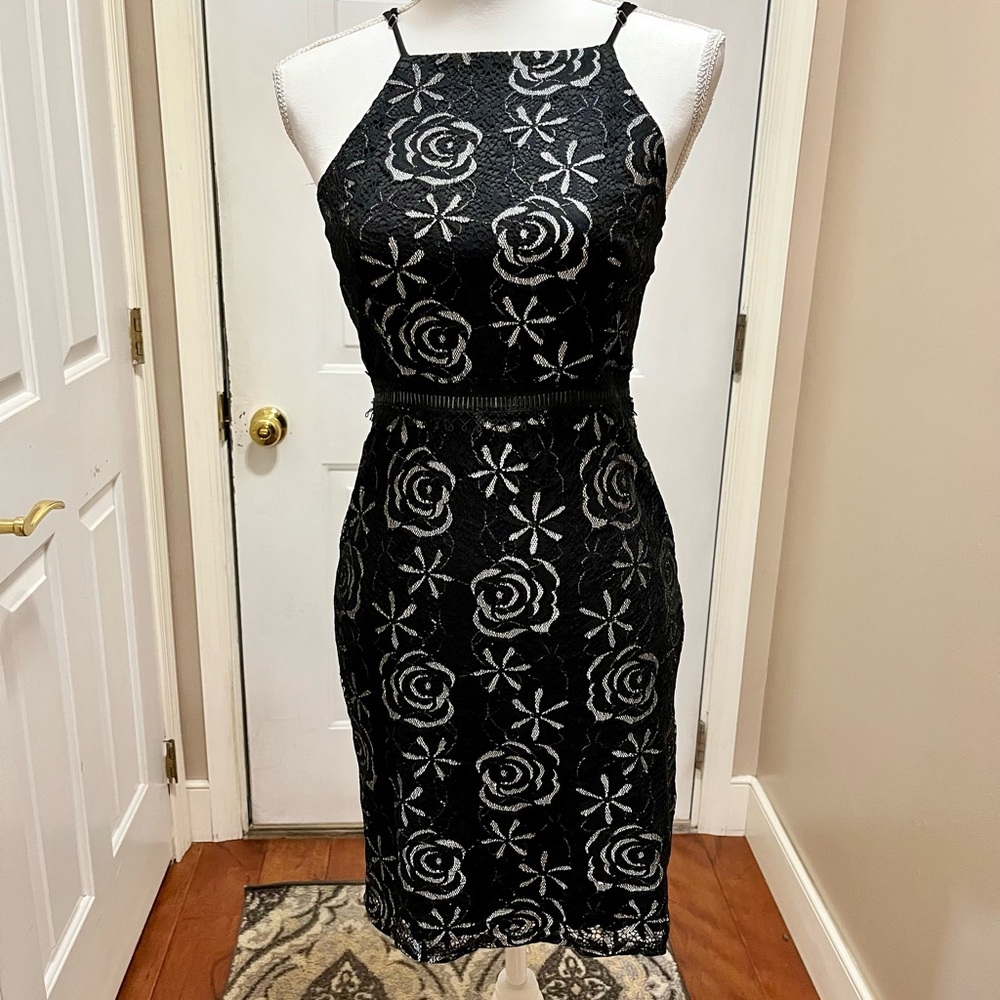 Francesca’s Black and Silver Party Dress Size Small